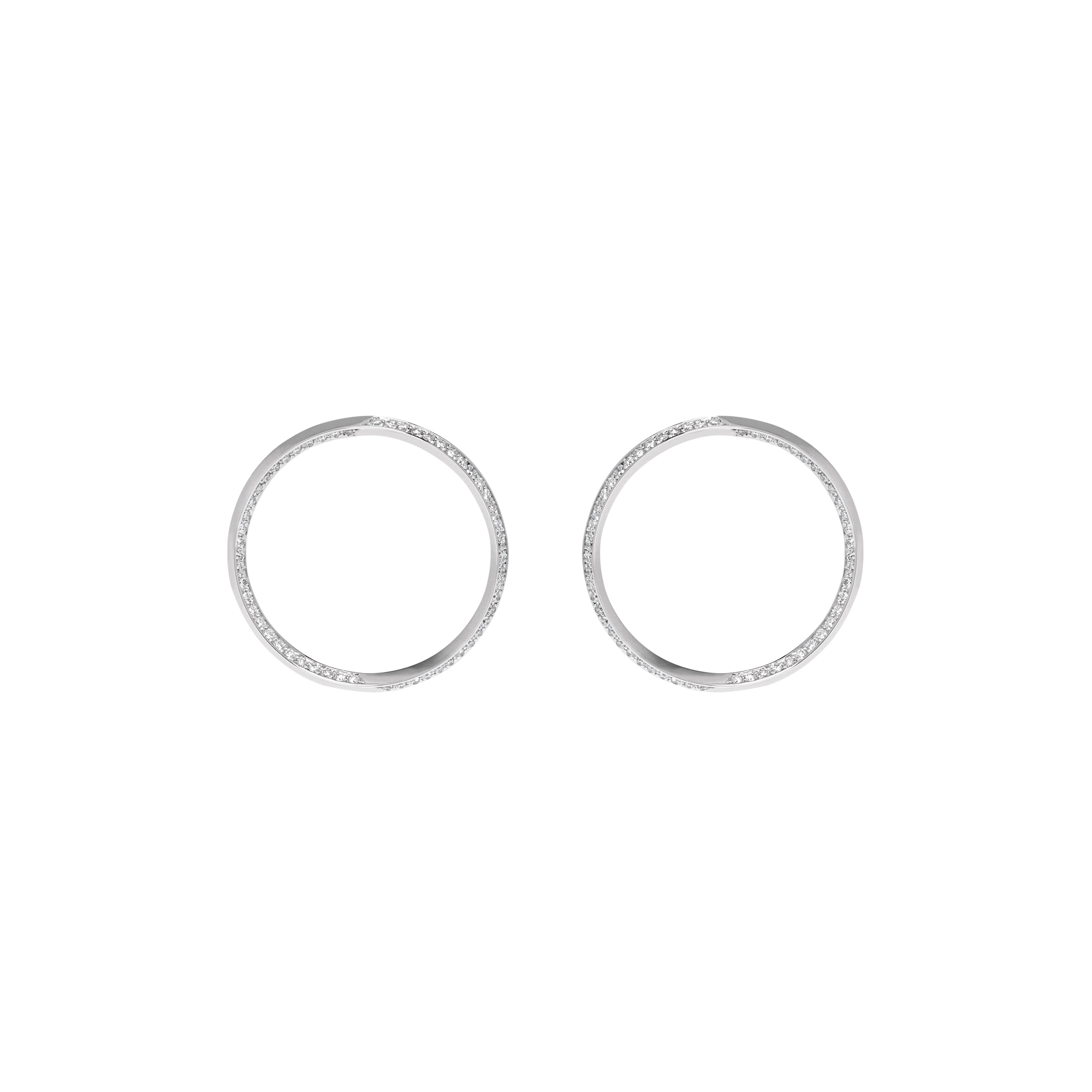 Brinco Lifestyle De Ouro Branco 18K E Diamante - P