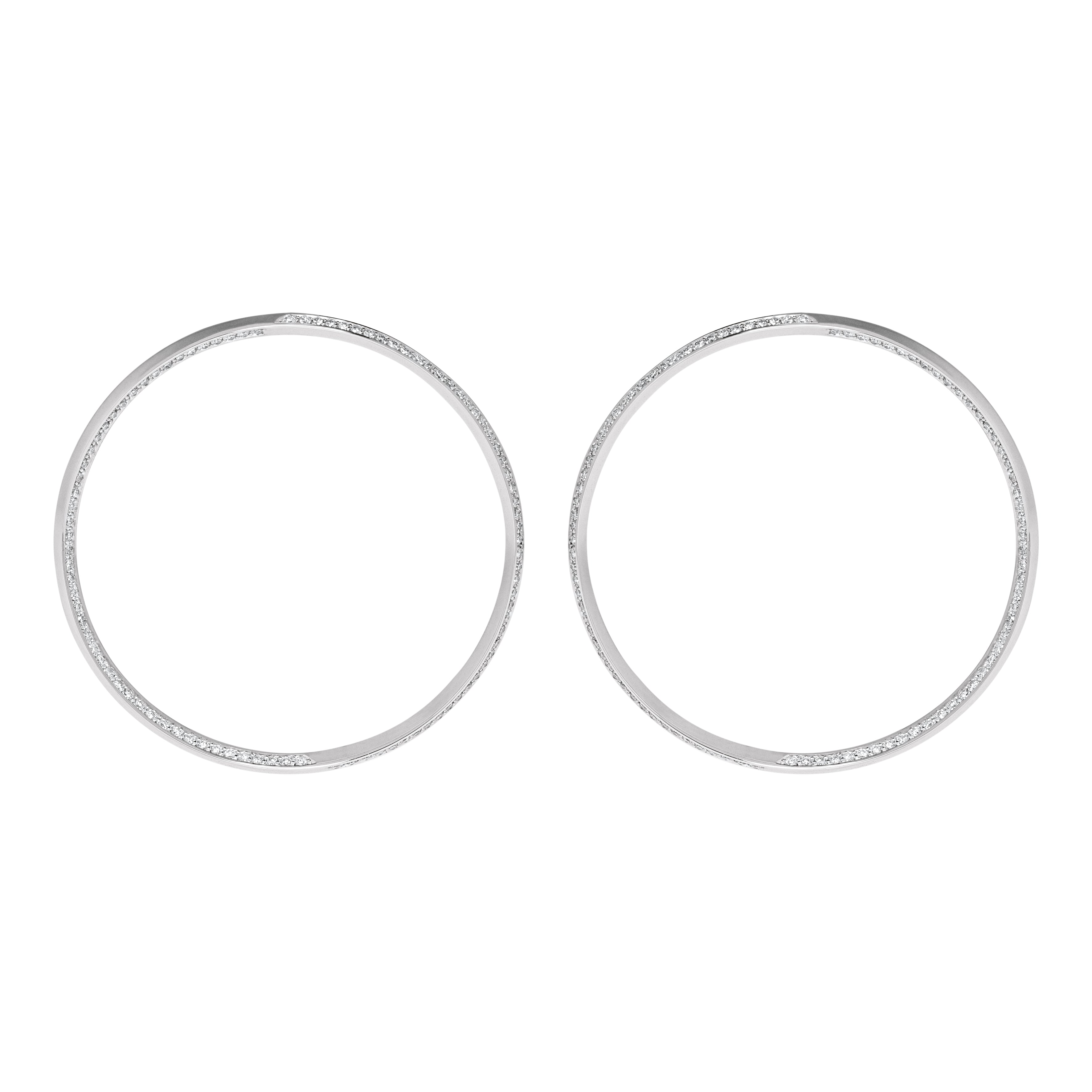 Brinco Lifestyle De Ouro Branco 18K E Diamante - G