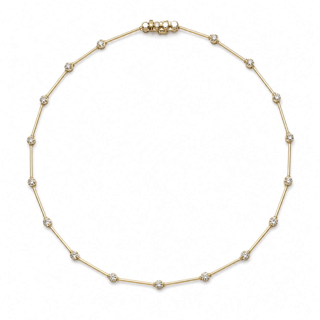 Colar New Vintage | Ouro Amarelo 18K com Diamantes