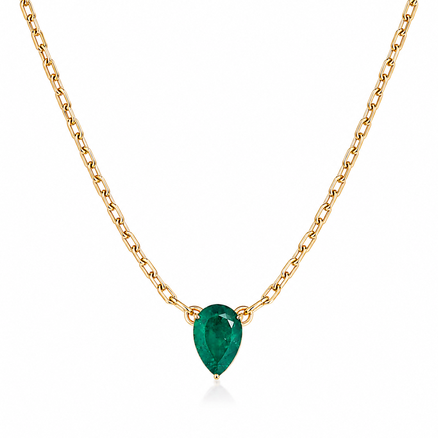 Colar Chain Lovers | Ouro Amarelo 18K com Esmeralda