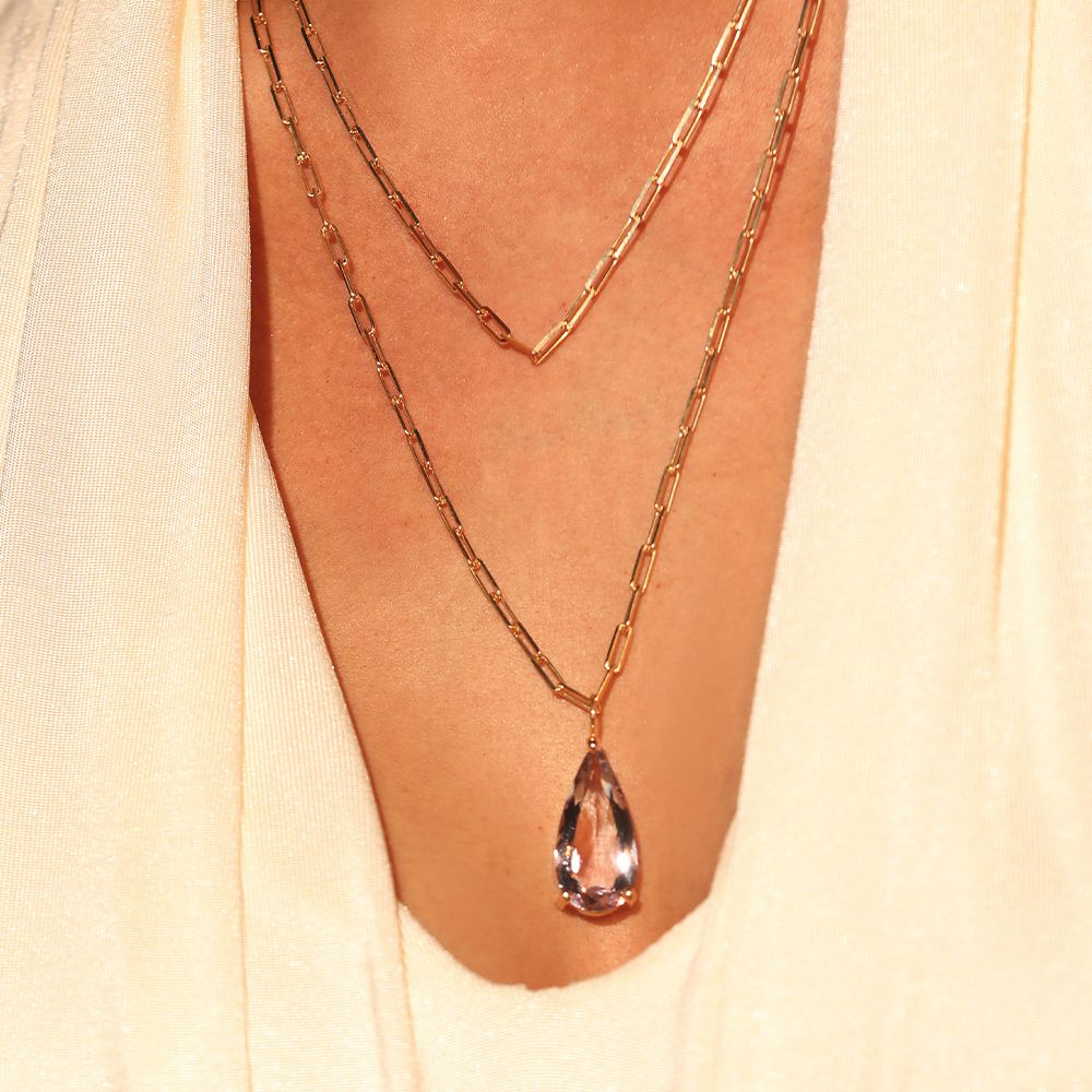 Pingente Rock Chain De Prata Com Ouro Amarelo E Ametista - P