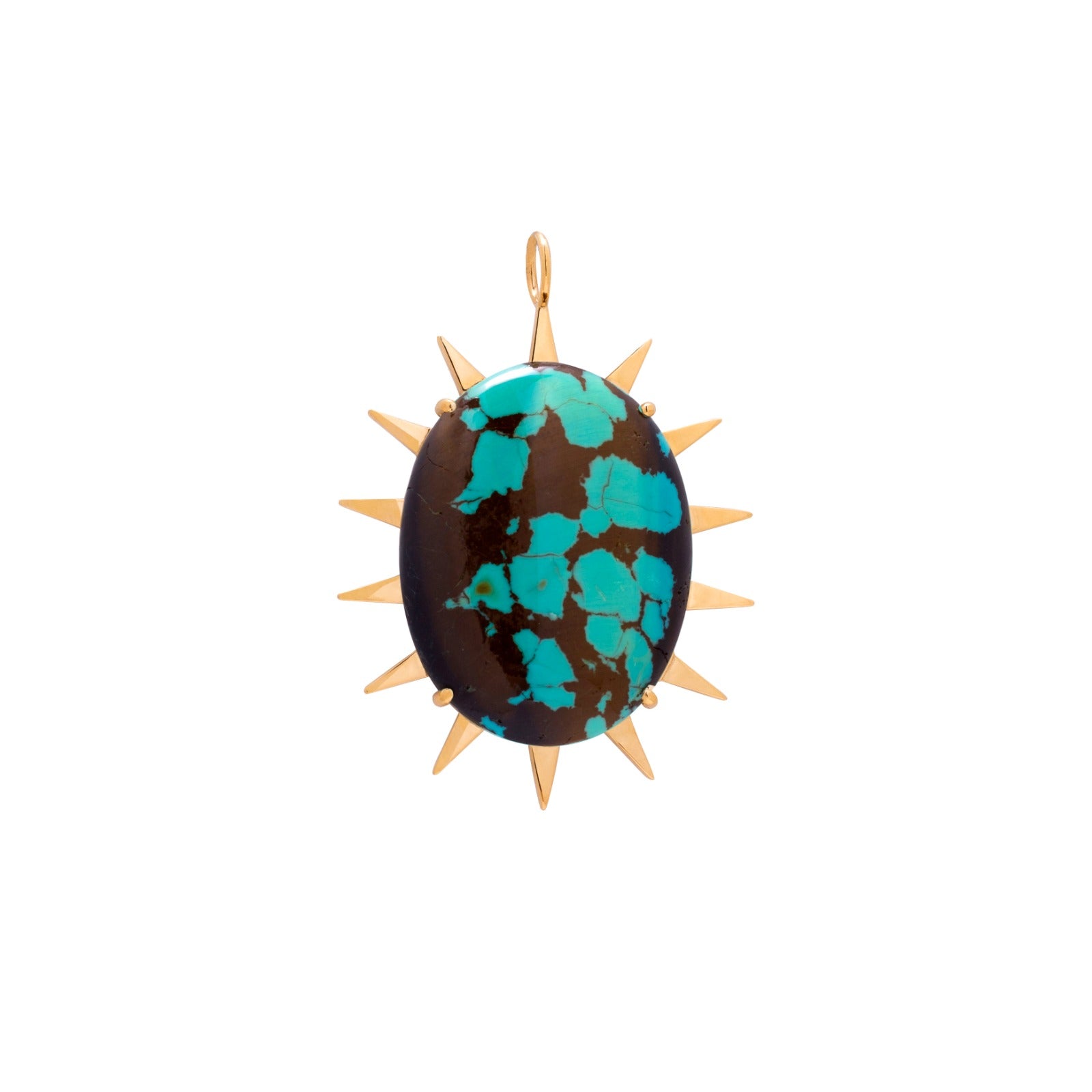 Pingente Dolce Vita De Ouro Amarelo 18K E Turquesa