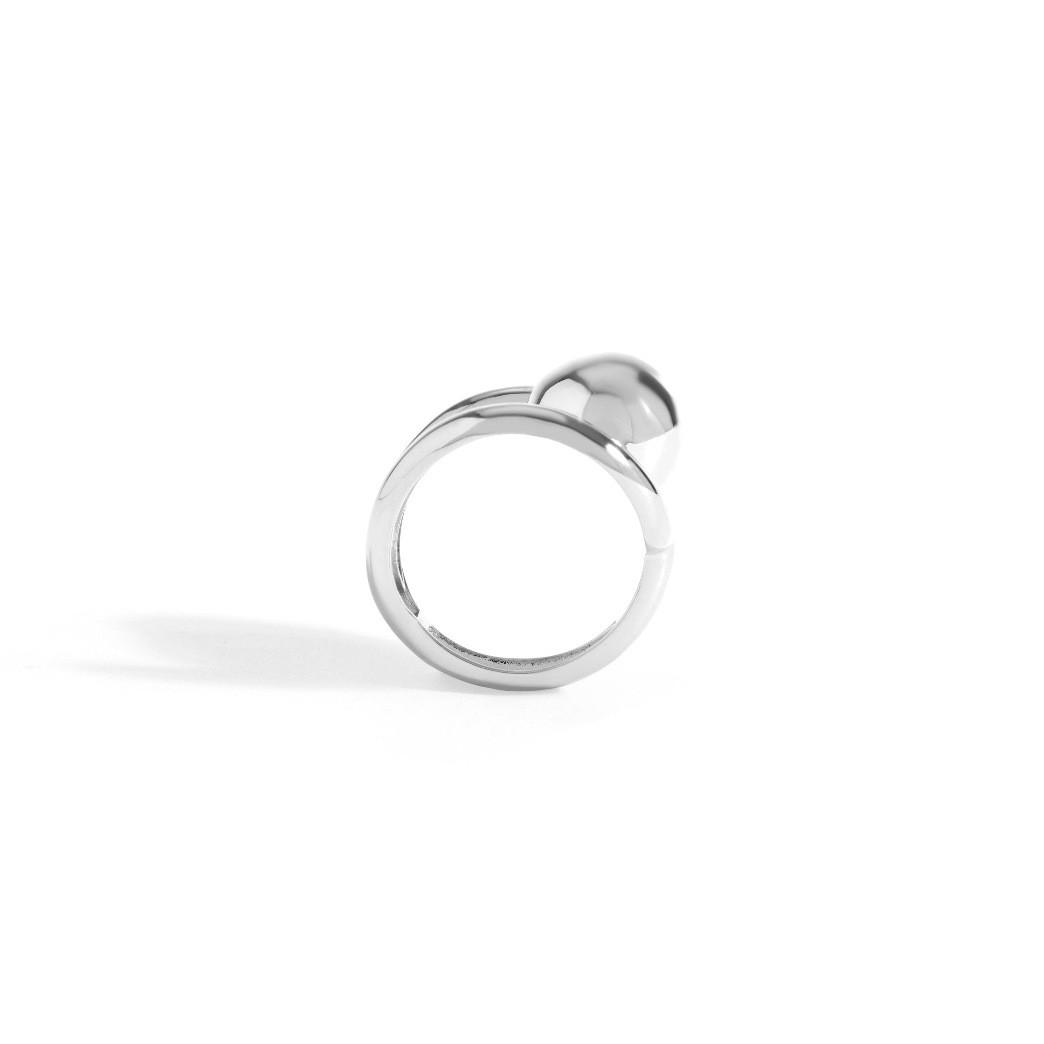 ANEL ESFERA JV LOLITTA | PRATA COM RÓDIO BRANCO - Jack Vartanian -