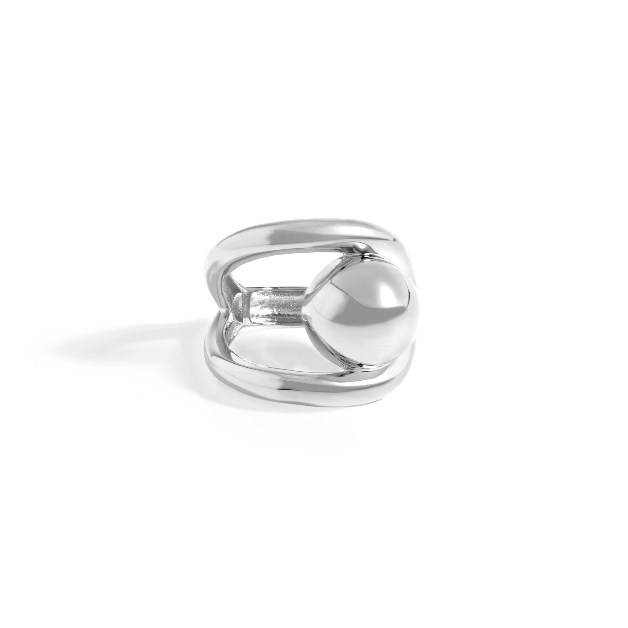 ANEL ESFERA JV LOLITTA | PRATA COM RÓDIO BRANCO - Jack Vartanian -