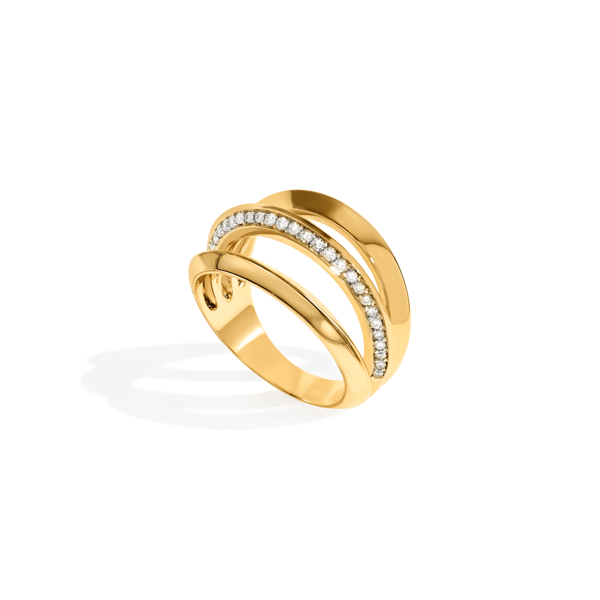 ANEL SHINE TRIPLO | OURO AMARELO 18K COM DIAMANTES - Jack Vartanian - Cravejados