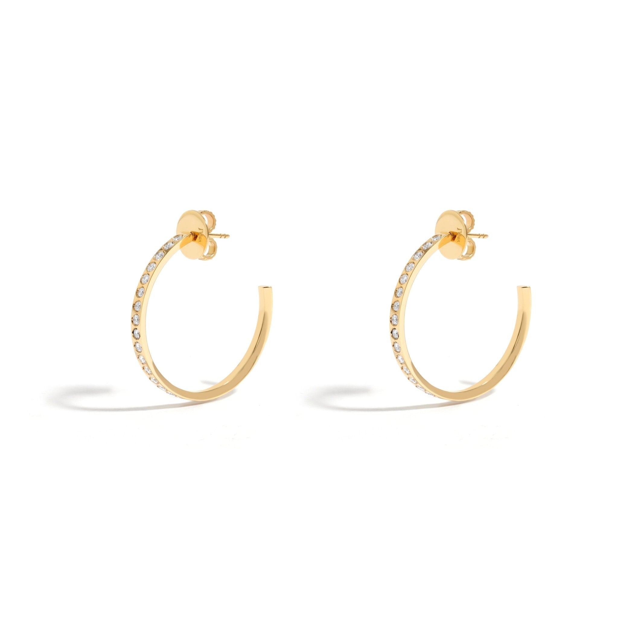 Argola Power Diamond - M | Ouro Amarelo 18K com Diamantes - Jack Vartanian - Alta Joalheria