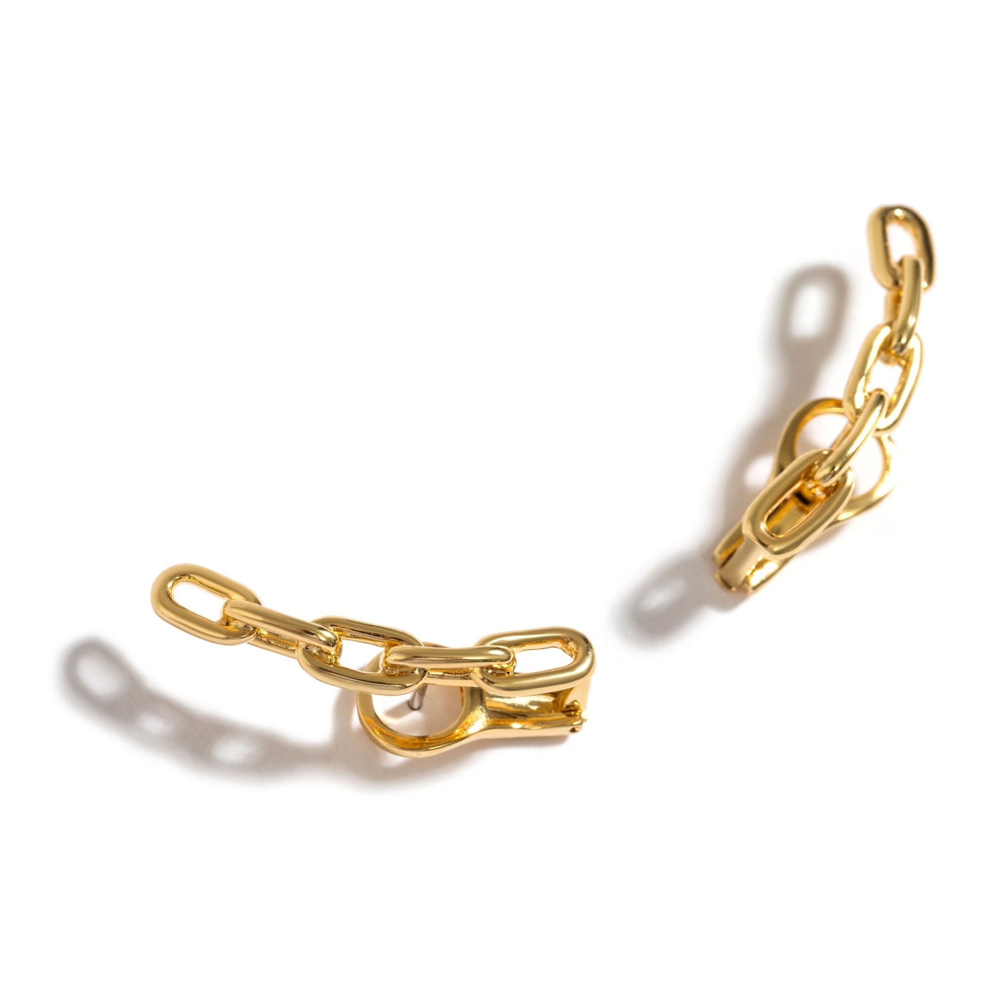 Brinco Ear Cuff Chain | Prata Com Ouro Amarelo 18k - Jack Vartanian - Ear Cuffs