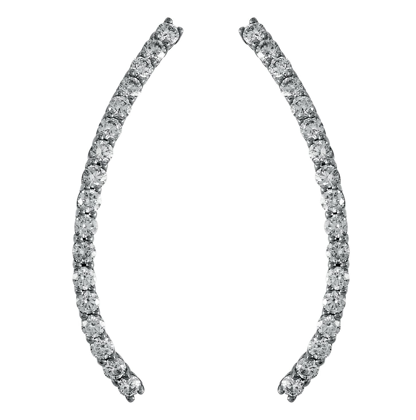 Brinco Ear Cuff Voyeur | Ouro Branco 18K E Diamantes - Jack Vartanian - Ear Cuffs