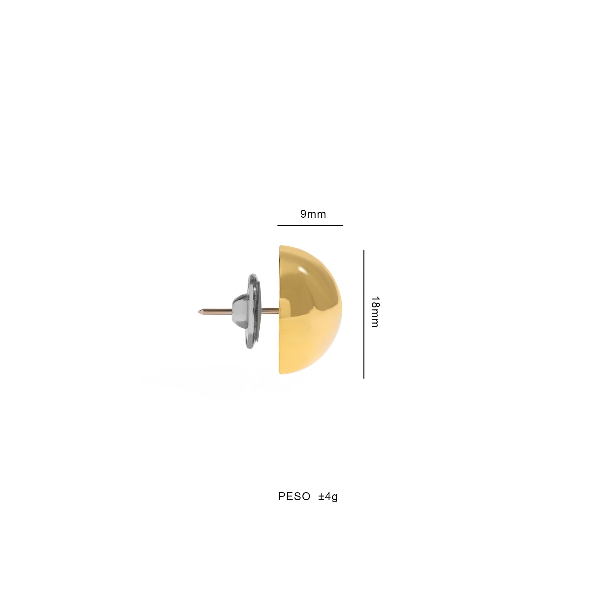 BRINCO ESFERA BOLD | PRATA COM OURO AMARELO 18K - Jack Vartanian -
