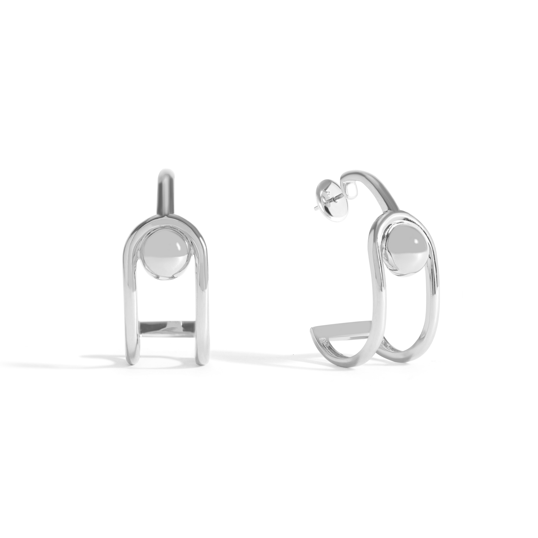 BRINCO ESFERA JV LOLITTA | PRATA COM RÓDIO BRANCO - Jack Vartanian -