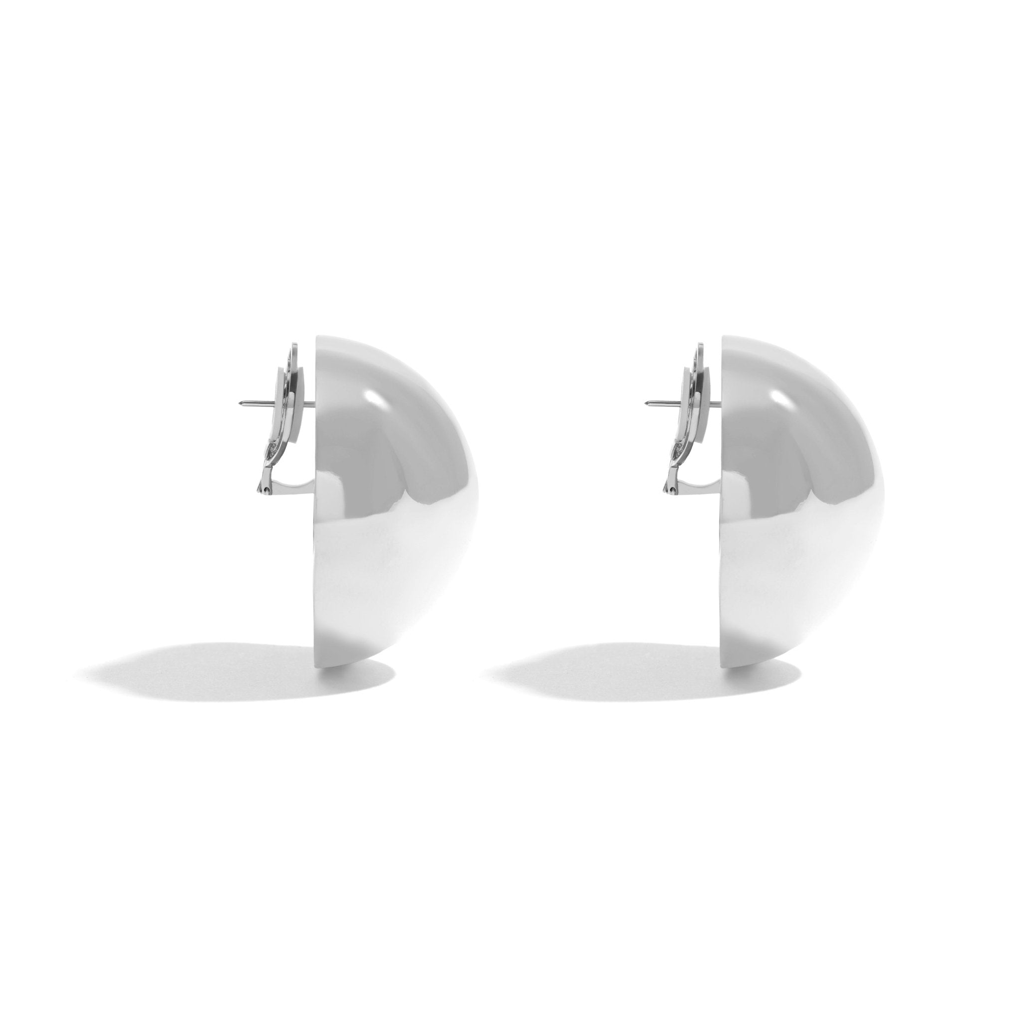 BRINCO ESFERA WHITE BOLD MAXI | PRATA COM OURO BRANCO 18K - Jack Vartanian -