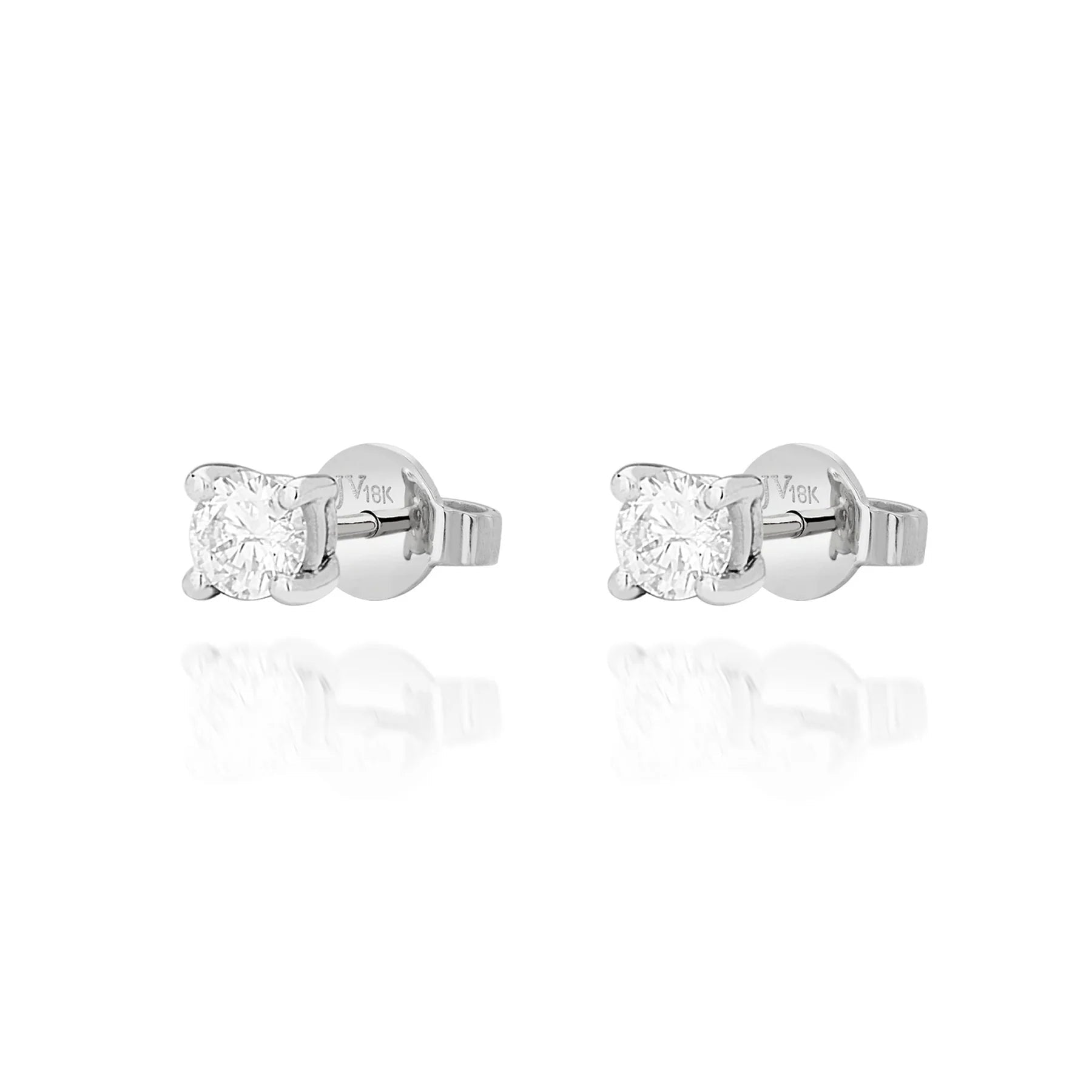 Brinco Especial De Ouro Branco 18K E Diamante Solitário de 1,00ct - Jack Vartanian -