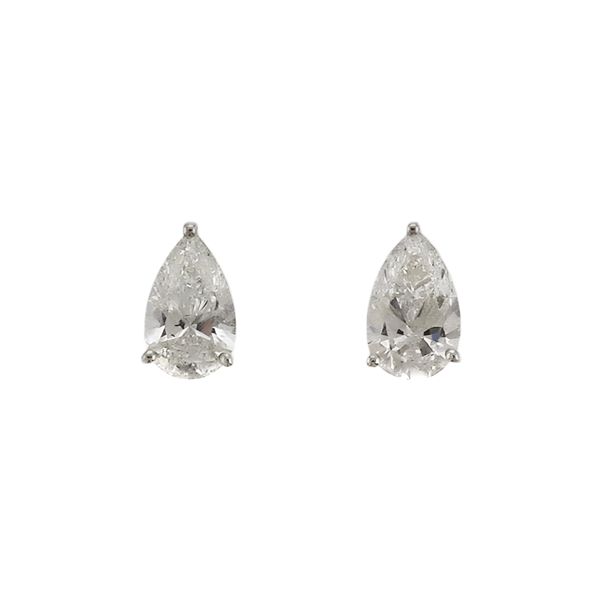 Brinco Especial De Ouro Branco 18K E Diamante Solitario - G - Jack Vartanian - Solitarios