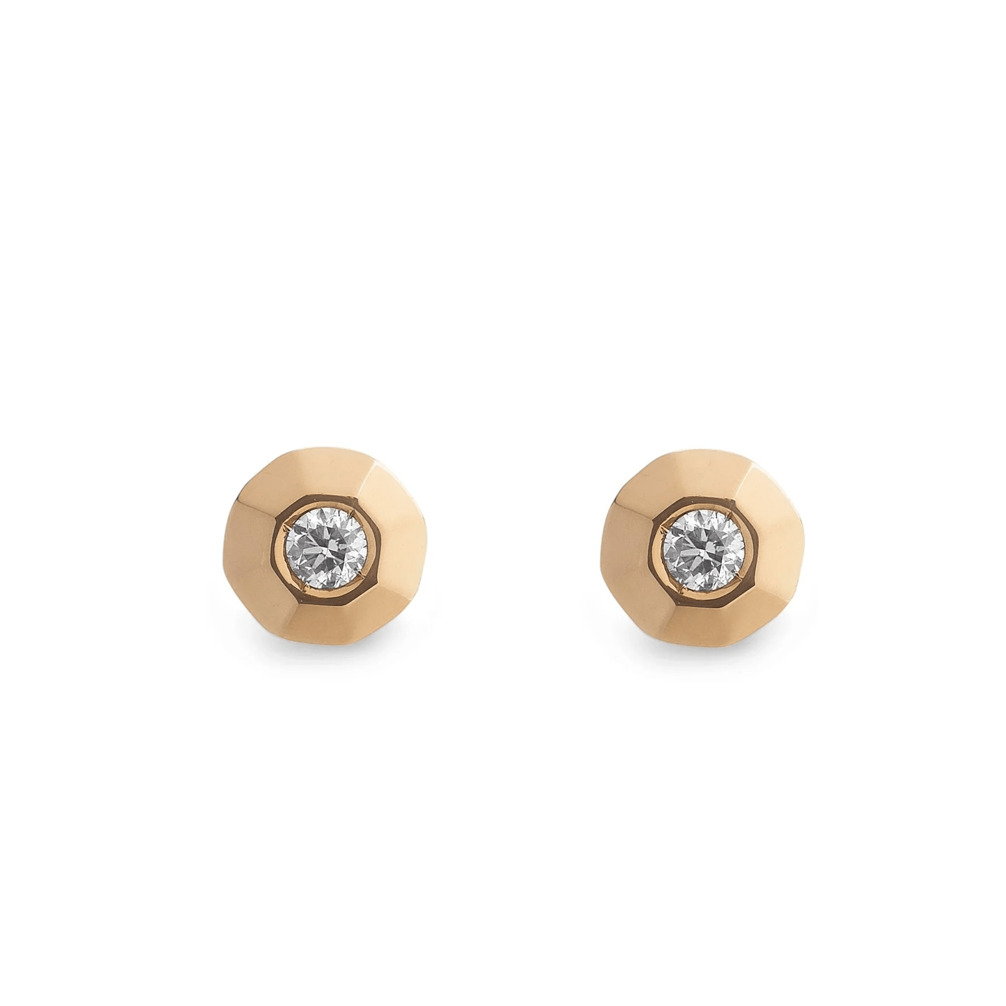 Brinco First Diamond De Ouro Rosa 18K E Diamante - Jack Vartanian - Solitarios