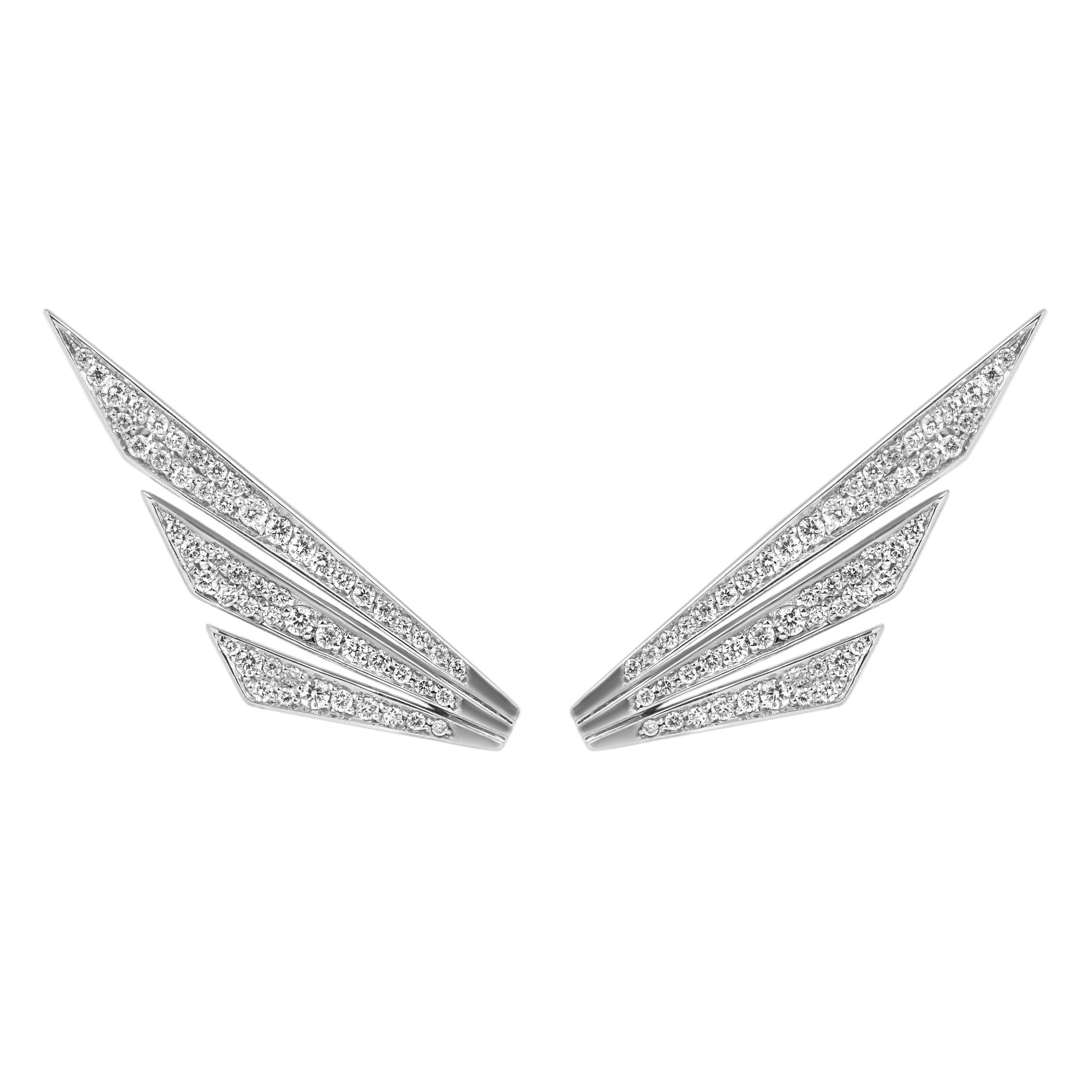 Brinco Galeria De Ouro Branco 18K E Diamante - Jack Vartanian - Ear Cuffs