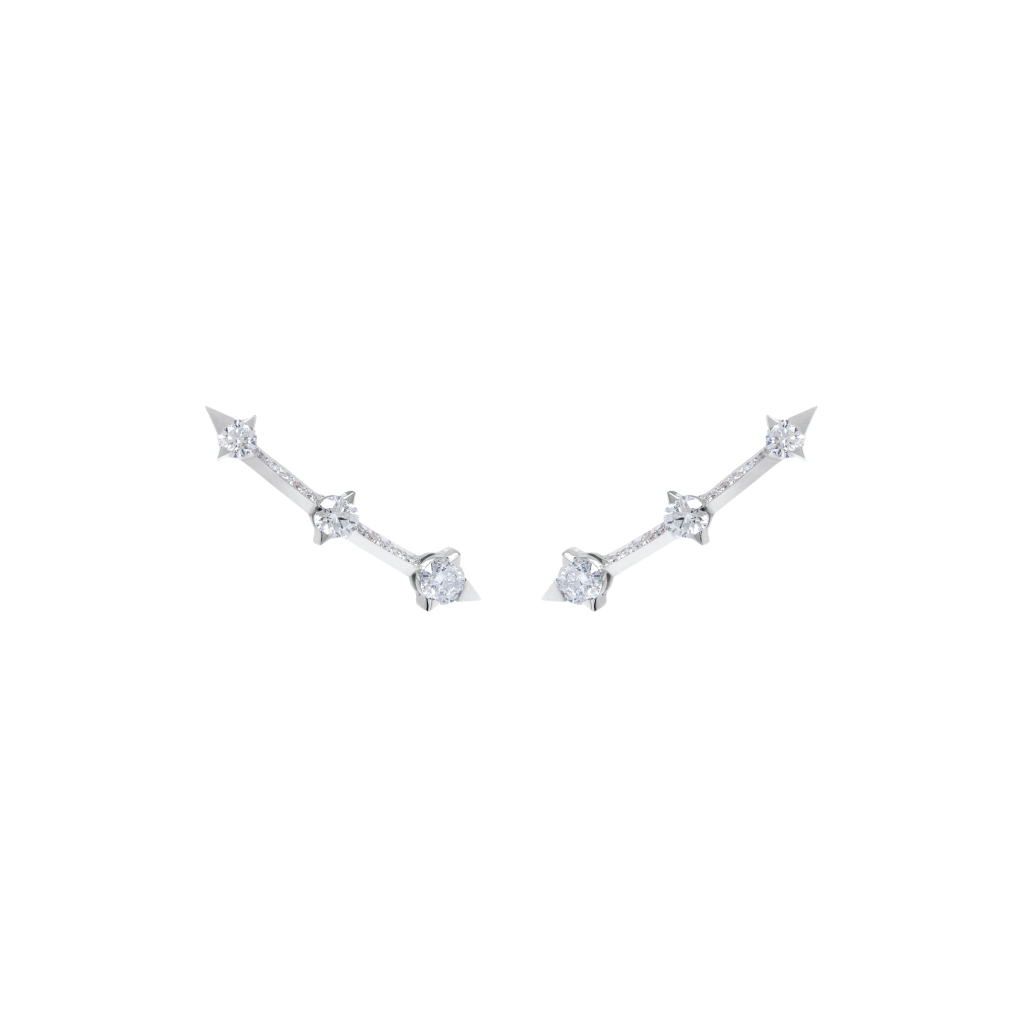 Brinco Lifestyle De Ouro Branco 18K E Diamante - Jack Vartanian - Ear Cuffs
