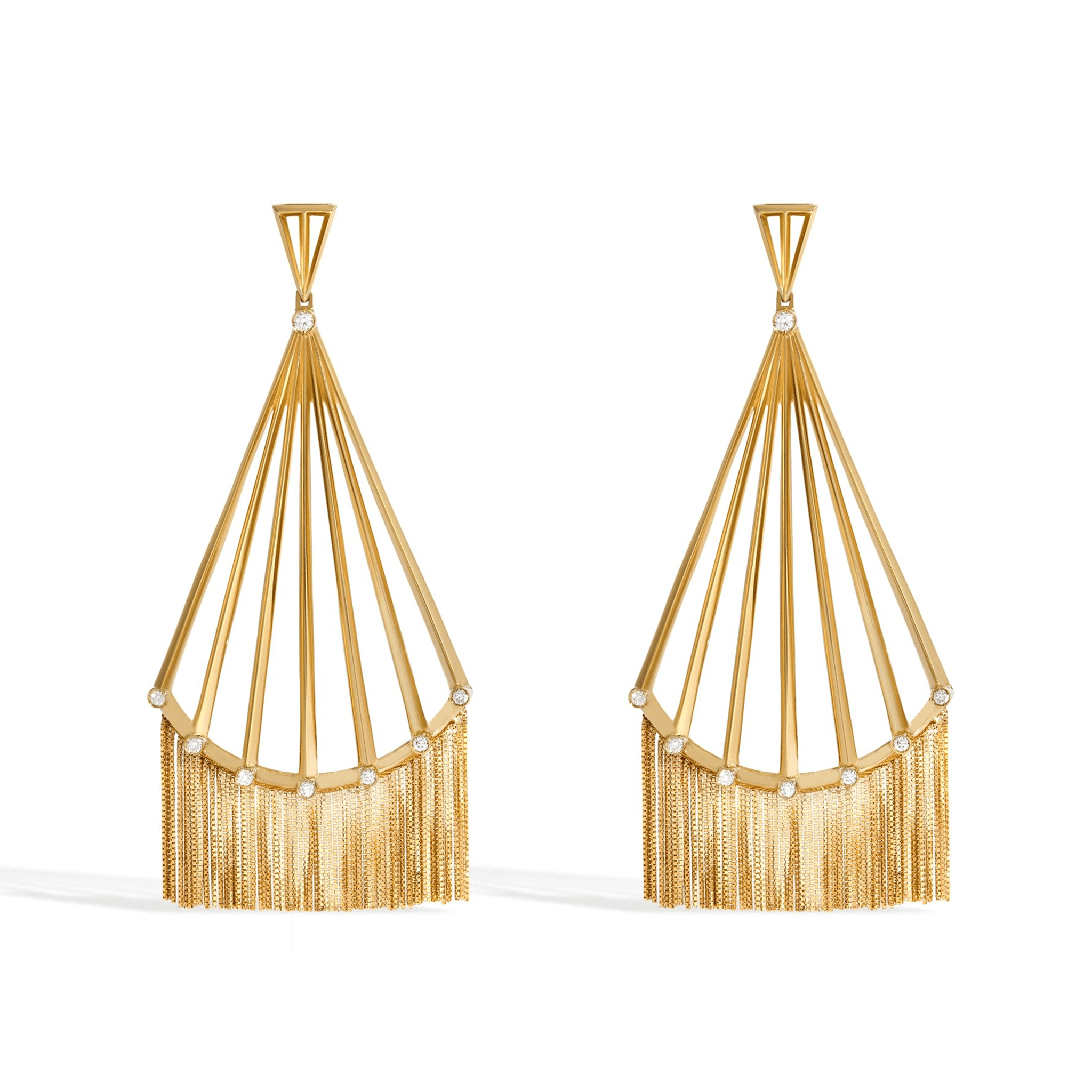 BRINCO SHINE FRANJA | OURO AMARELO 18K COM DIAMANTES - Jack Vartanian - Cravejados