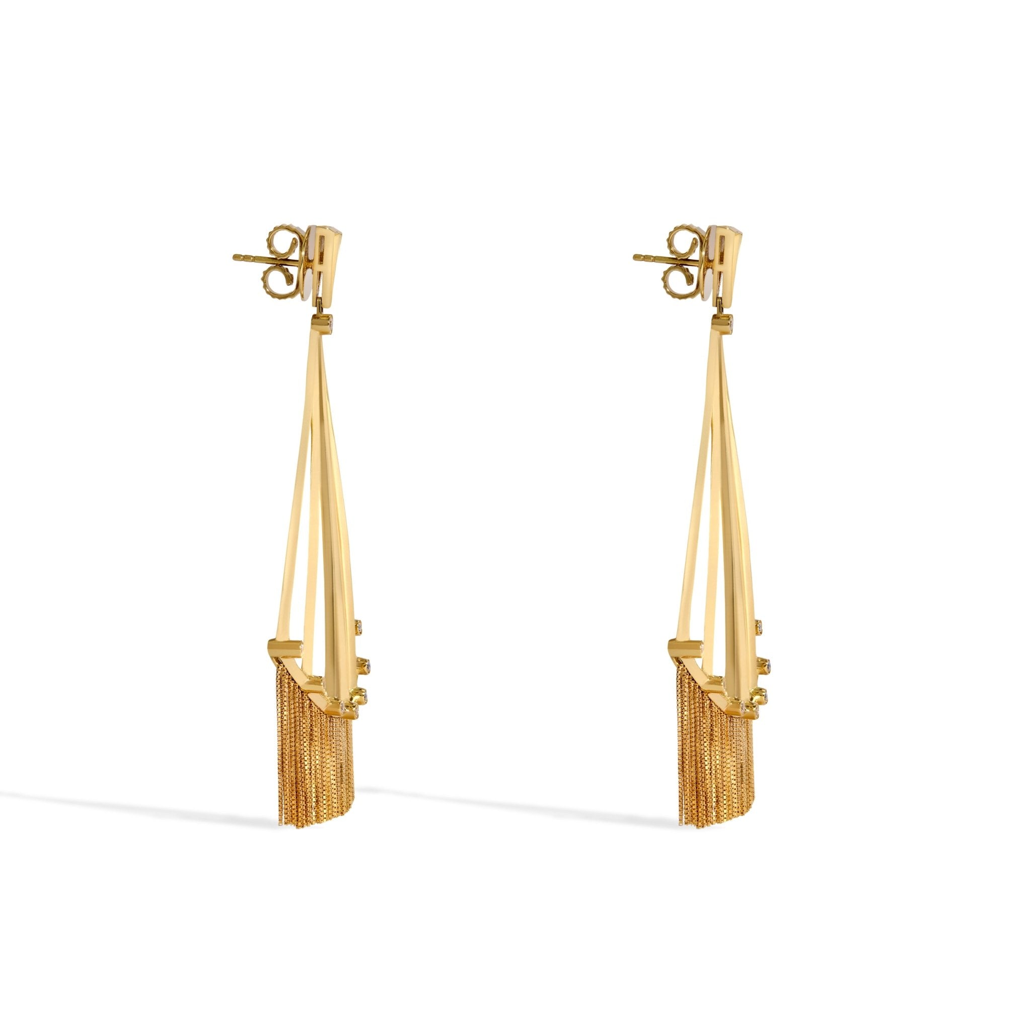 BRINCO SHINE FRANJA | OURO AMARELO 18K COM DIAMANTES - Jack Vartanian - Cravejados