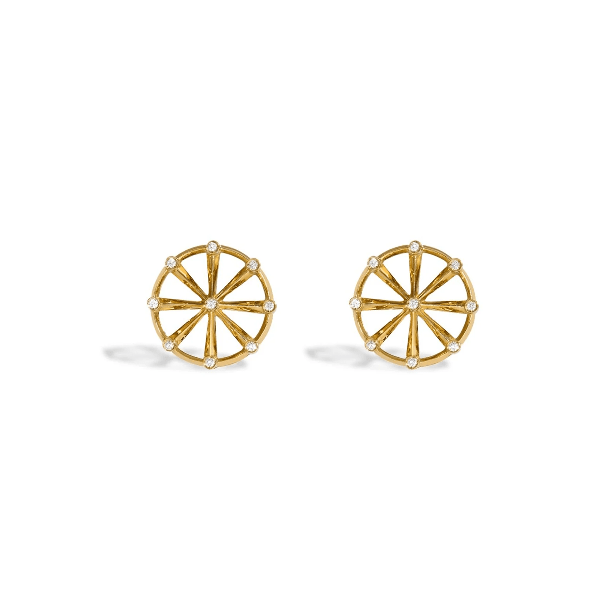 BRINCO SHINE P | OURO AMARELO 18K COM DIAMANTES - Jack Vartanian - Lóbulo