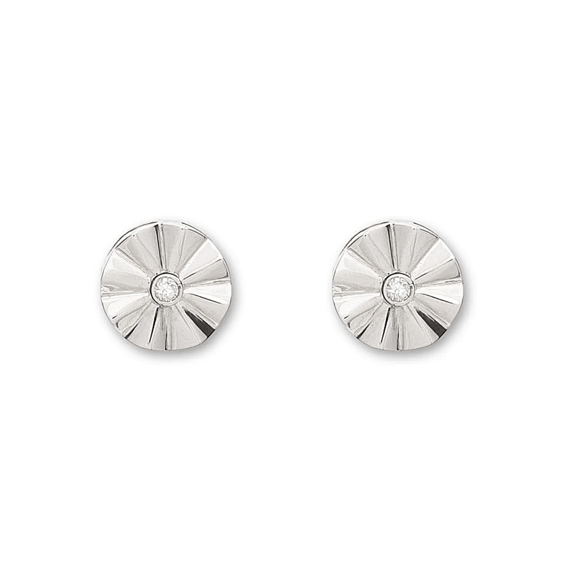 Brinco Tlj De Ouro Branco 18K E Diamante - Jack Vartanian - Lobulo