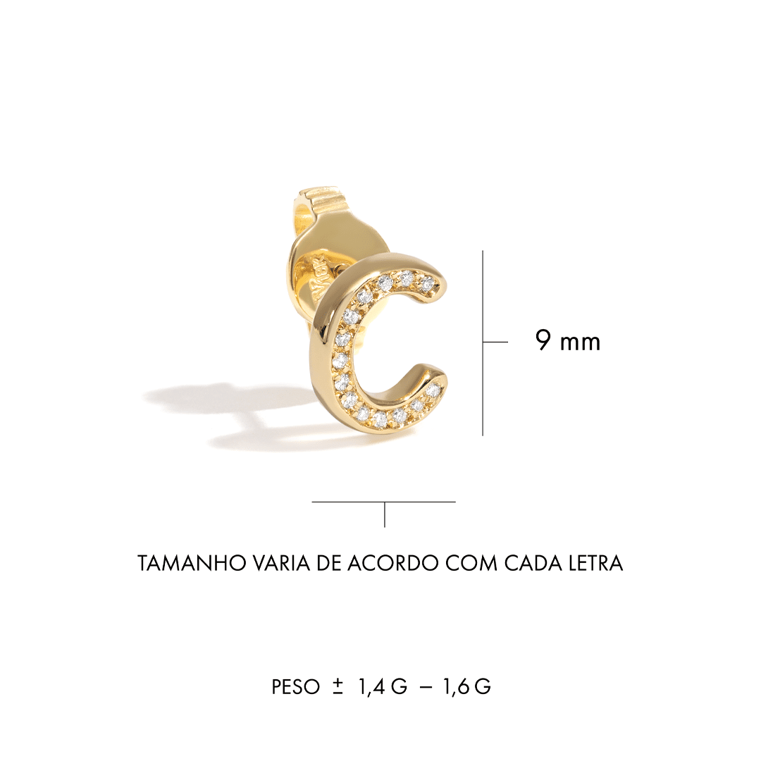 Brinco Você - UNITÁRIO | Ouro Amarelo 18K e Diamantes - Jack Vartanian - Lobulo