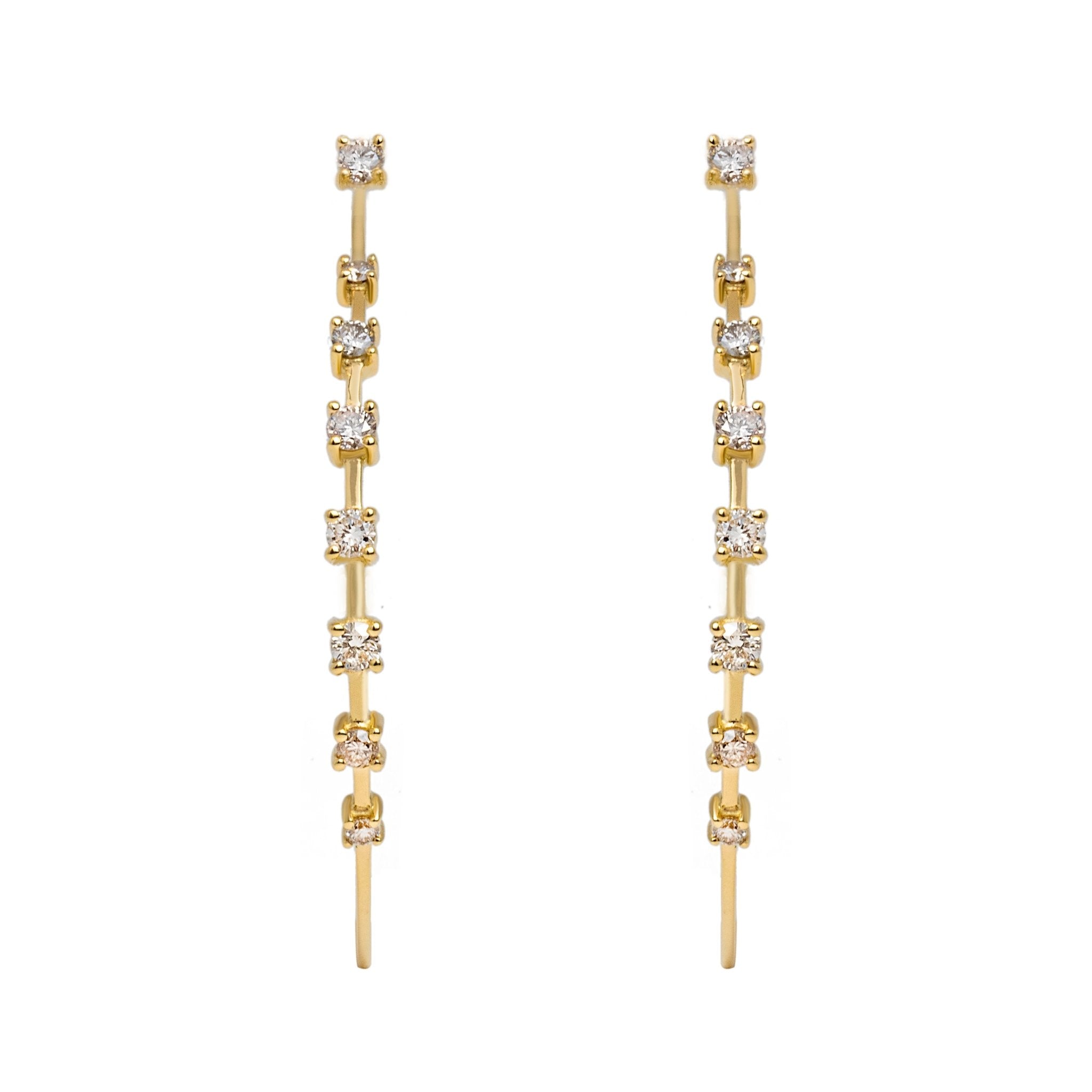 Brinco We Love Sapphire De Ouro Amarelo 18K E Diamante - G - Jack Vartanian - Argolas