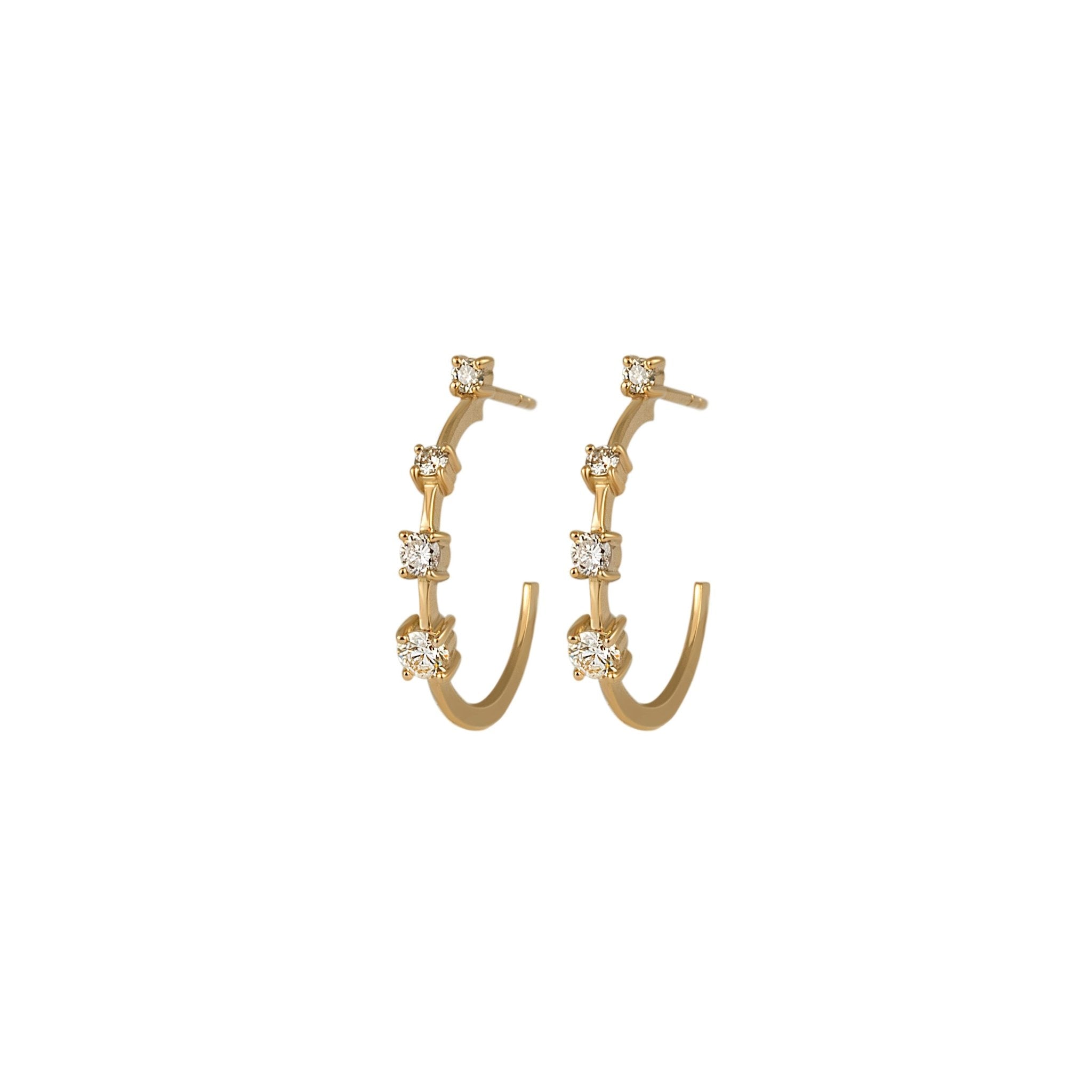 Brinco We Love Sapphire De Ouro Amarelo 18K E Diamante - P - Jack Vartanian - Argolas