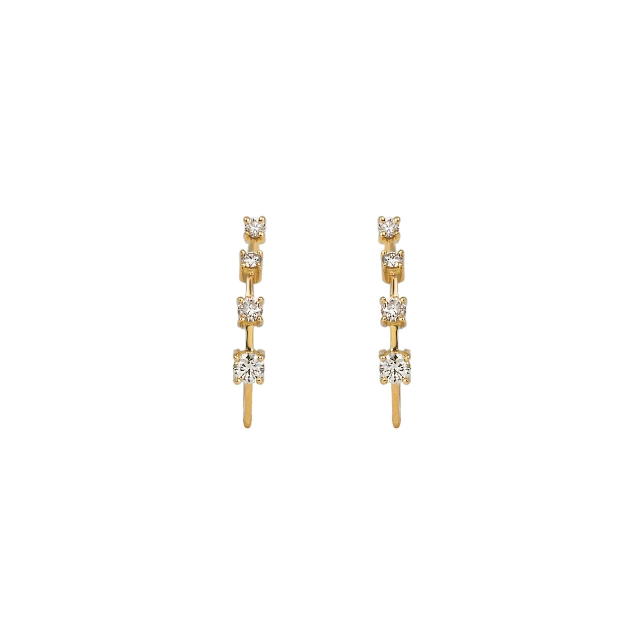 Brinco We Love Sapphire De Ouro Amarelo 18K E Diamante - P - Jack Vartanian - Argolas