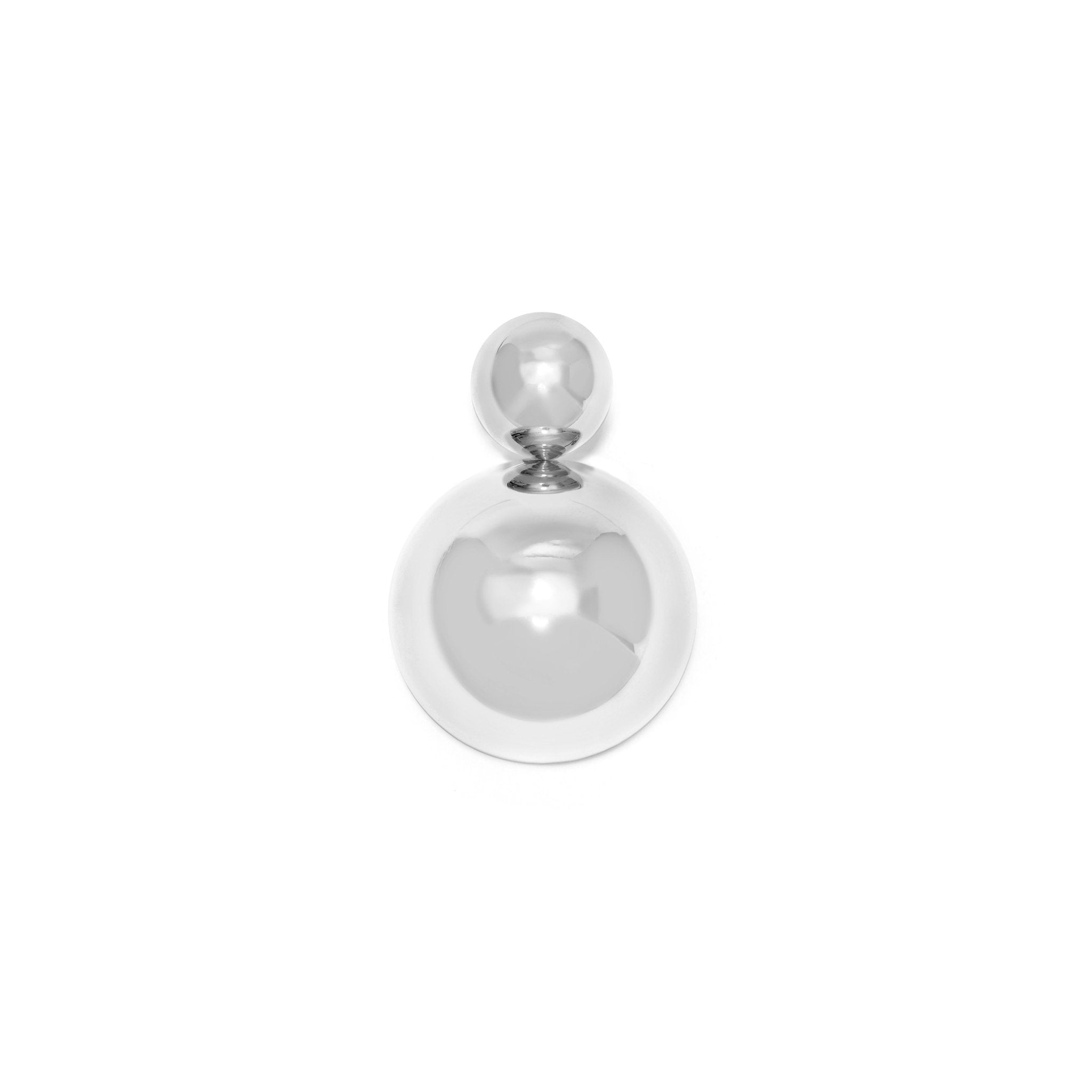 BRINCO WHITE BOLD DUPLO MAXI | PRATA COM OURO BRANCO 18K - Jack Vartanian -