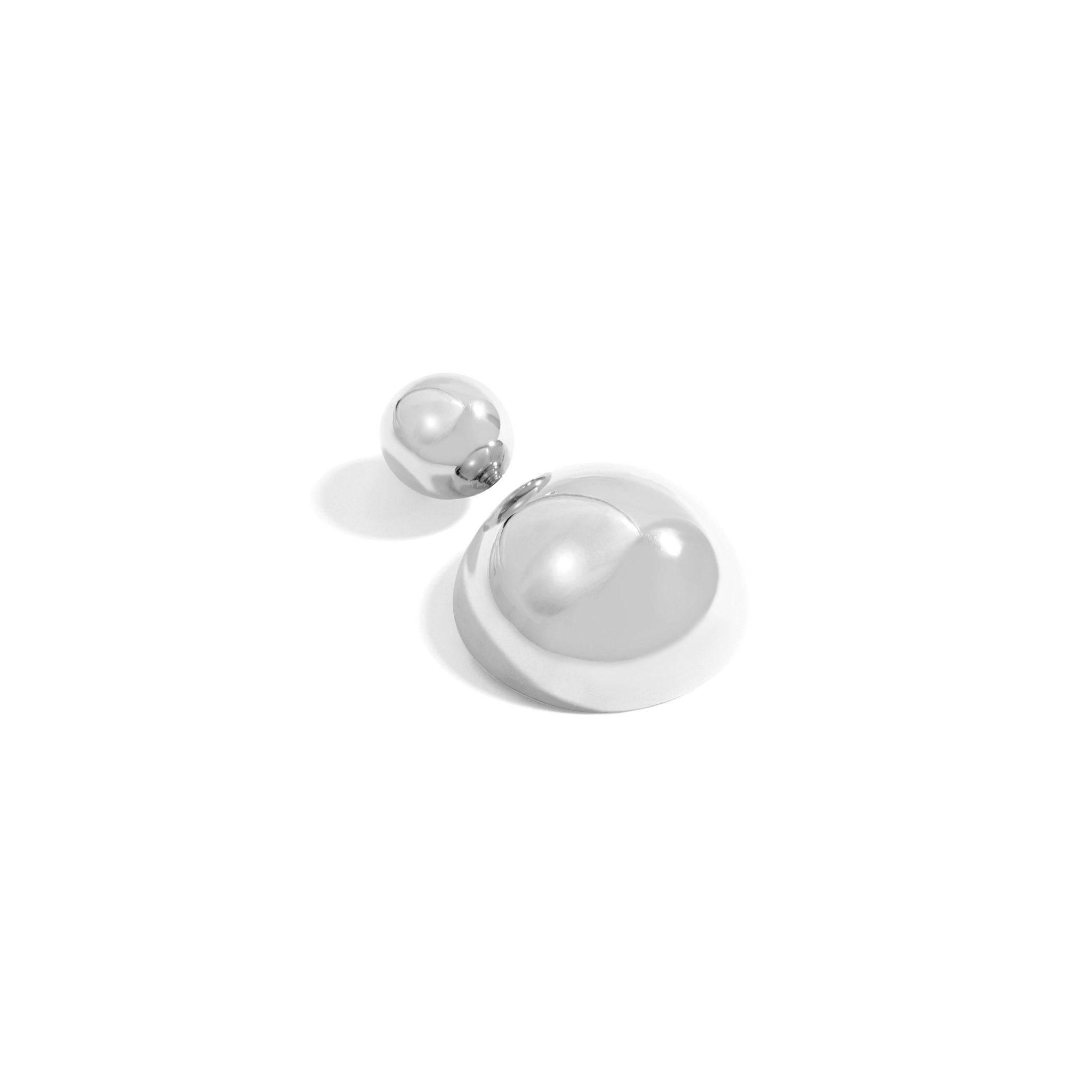 BRINCO WHITE BOLD DUPLO | PRATA COM OURO BRANCO 18K - Jack Vartanian -