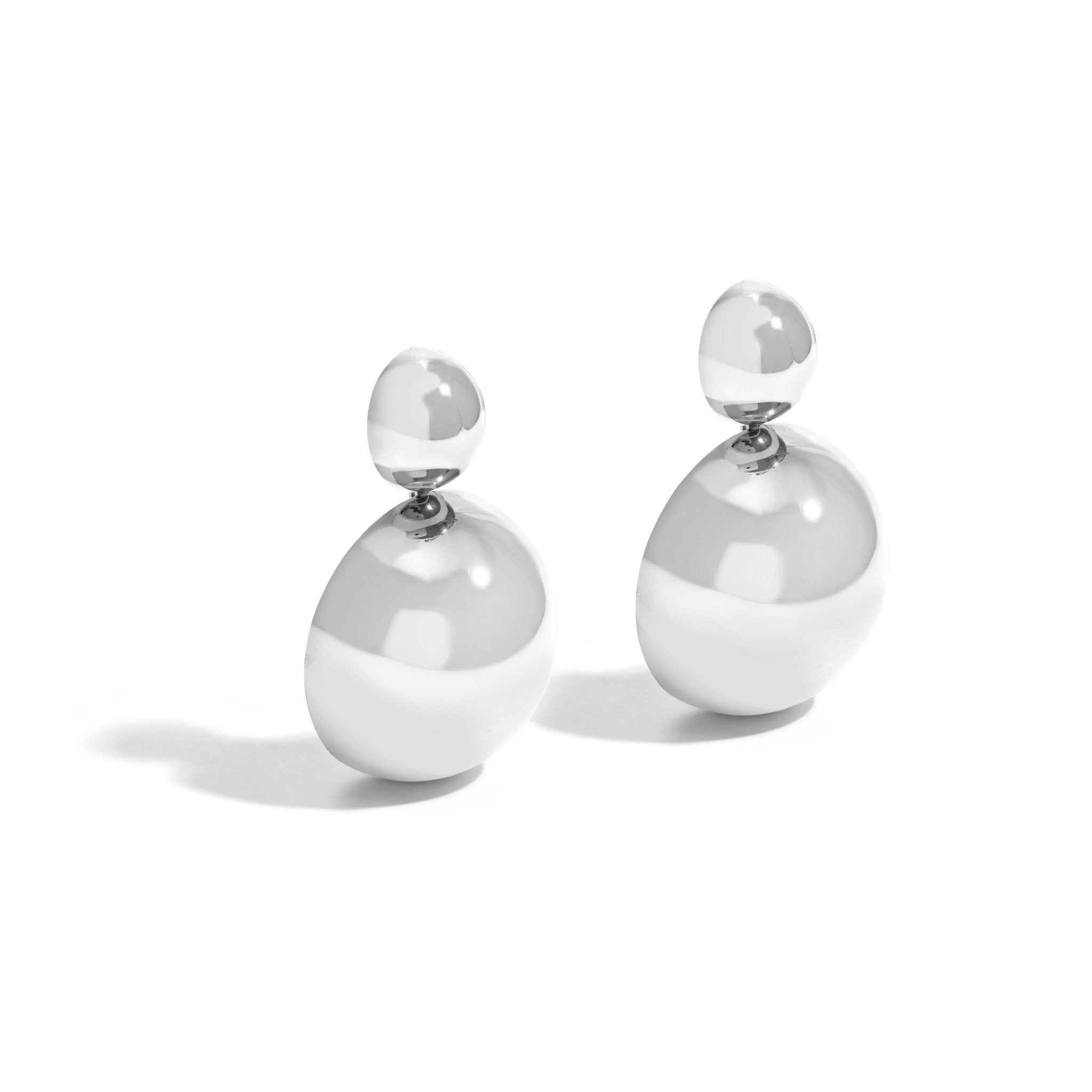 BRINCO WHITE BOLD DUPLO | PRATA COM OURO BRANCO 18K - Jack Vartanian -