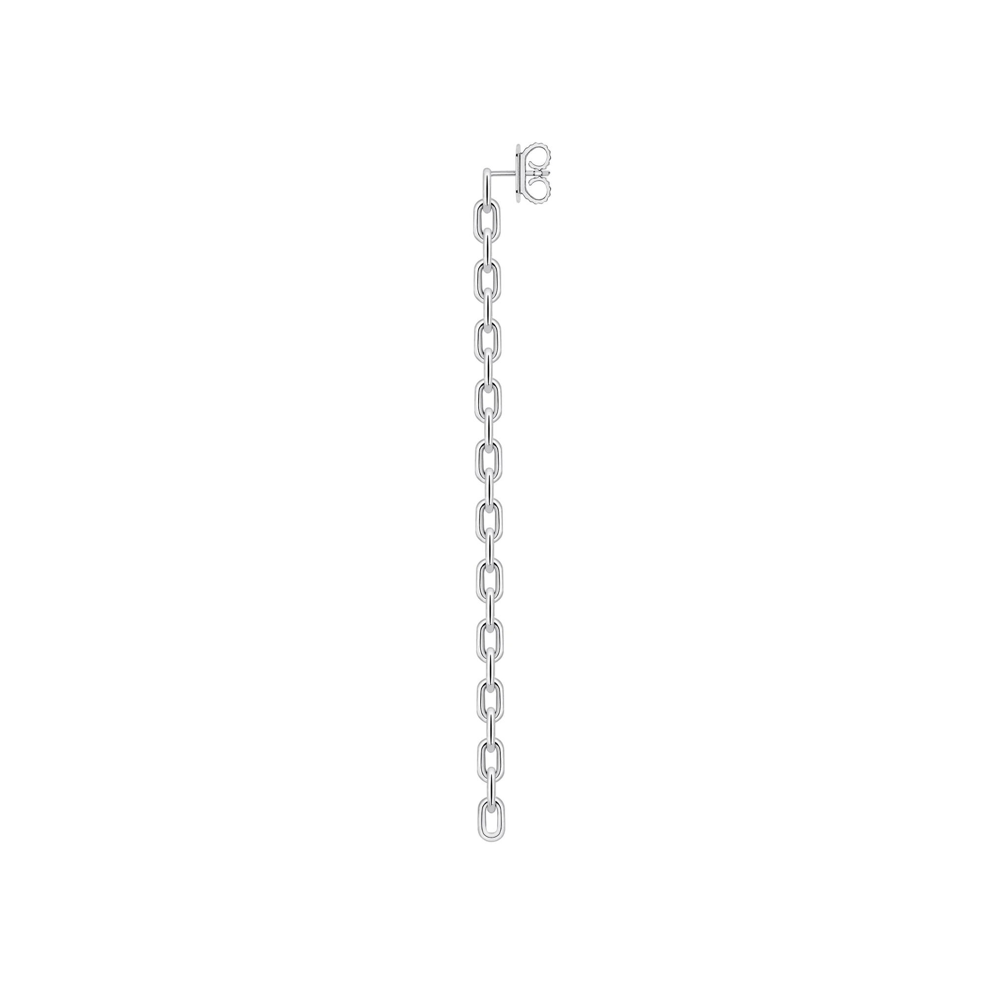 Brinco White Chain - Unitário | Prata Com Ouro Branco 18k - Jack Vartanian - Longos E Franjas