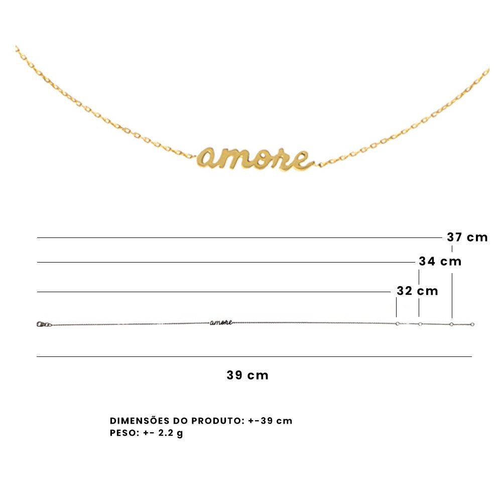 Colar Amore De Ouro Amarelo 18K - Jack Vartanian - Choker E Aro