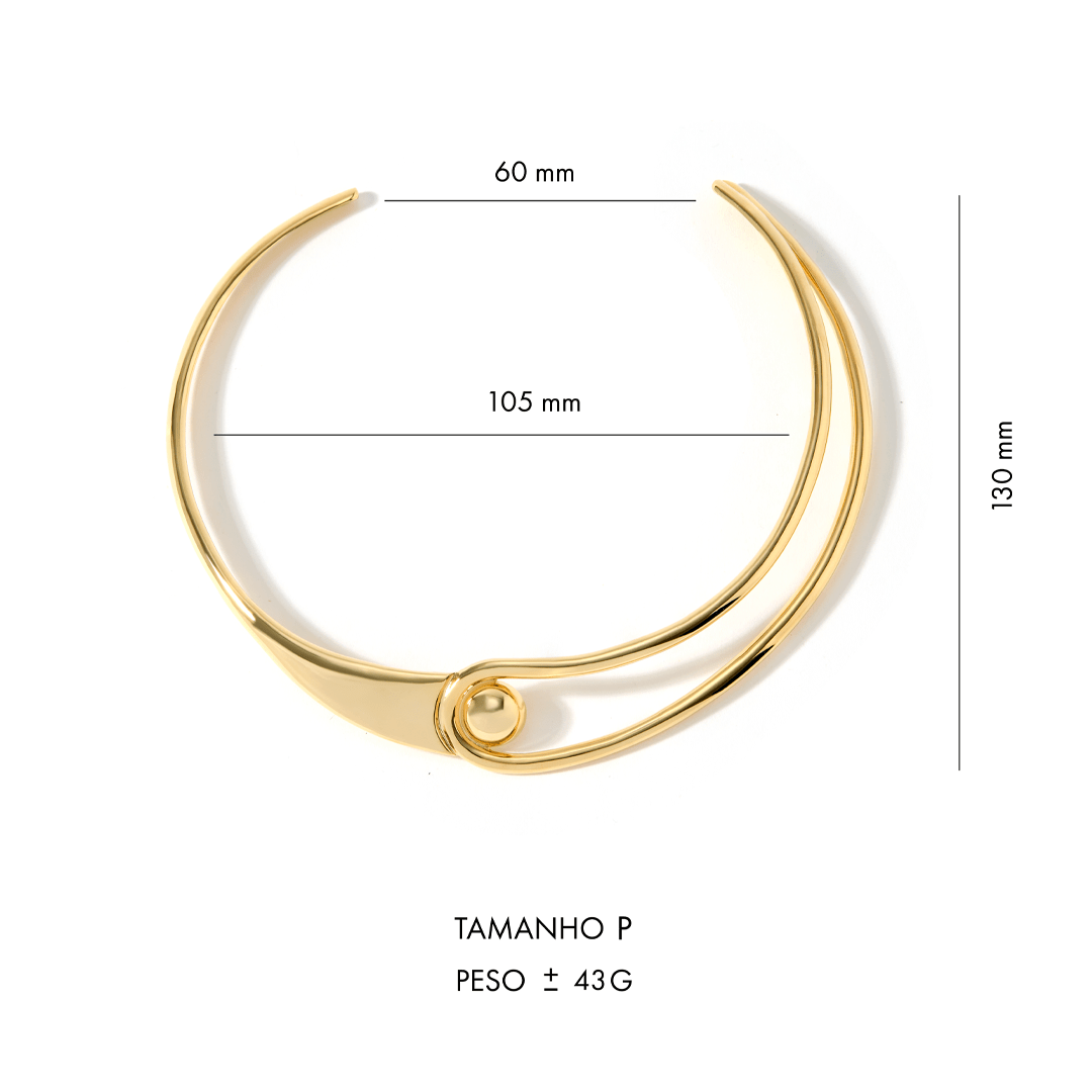 COLAR ESFERA JV LOLITTA | PRATA COM OURO AMARELO 18K - Jack Vartanian -