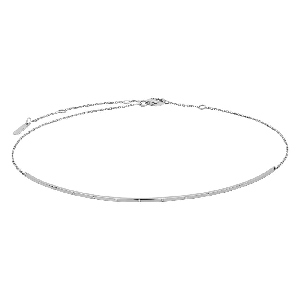 Colar Piscine De Ouro Branco 18K E Diamante - Jack Vartanian - Choker E Aro