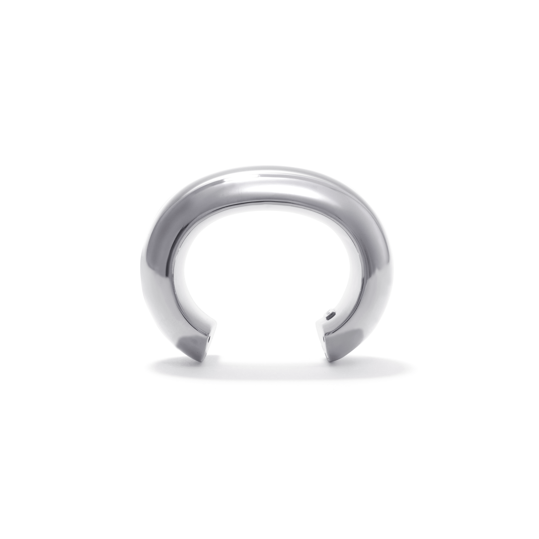 CUFF WHITE BOLD MAXI | PRATA COM OURO BRANCO 18K - Jack Vartanian - Choker E Aro