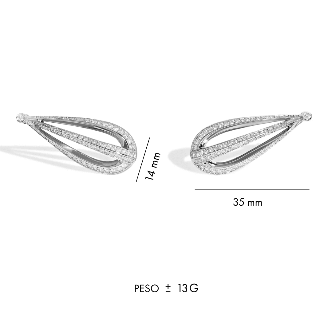 EARCUFF SHINE POWER | OURO BRANCO 18K COM DIAMANTES - Jack Vartanian - Ear Cuffs