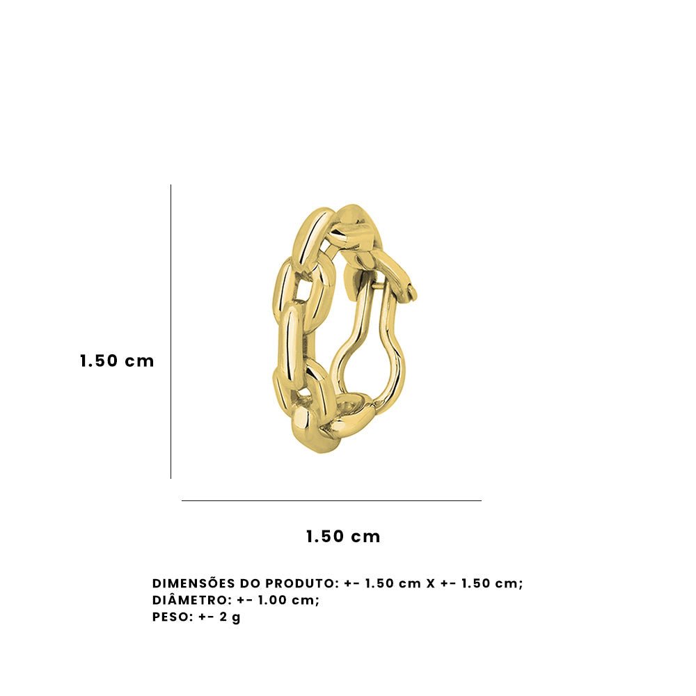 Piercing Chain De Prata Com Ouro Amarelo - Jack Vartanian - Pressao