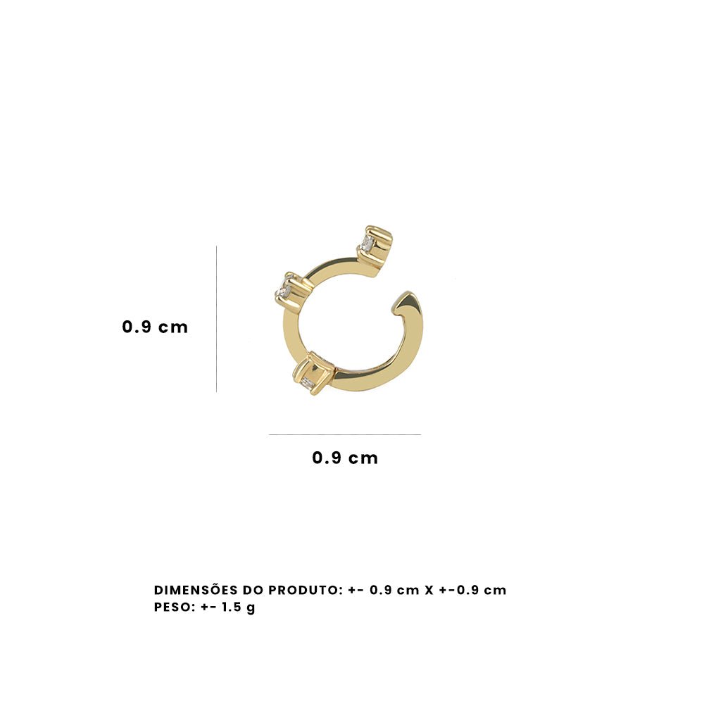 Piercing We Love Sapphire De Ouro Amarelo 18K E Diamante - Jack Vartanian - Pressao