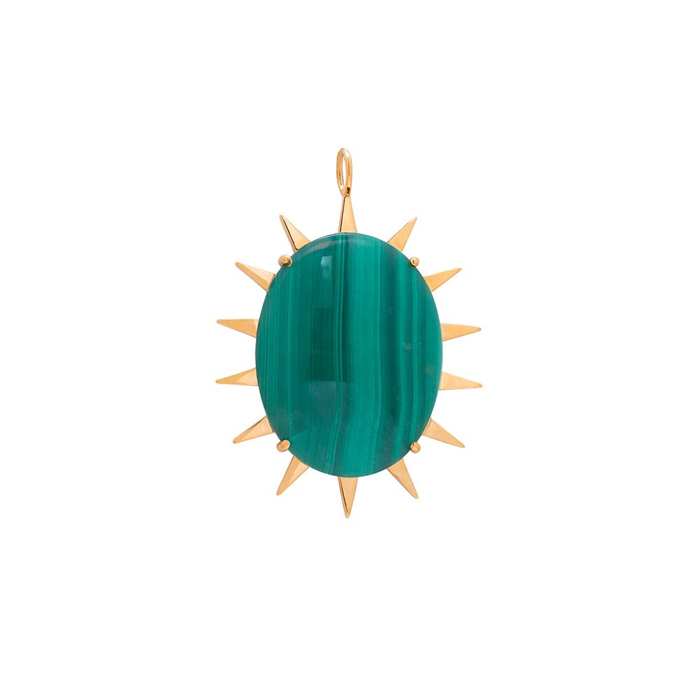 Pingente Dolce Vita | Ouro Amarelo 18K e Malaquita - Jack Vartanian - Com Pedras