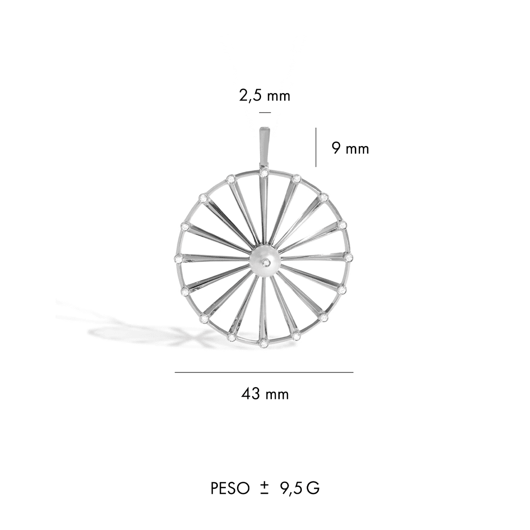 PINGENTE SHINE | OURO BRANCO 18K COM PÉROLA E DIAMANTES - Jack Vartanian -