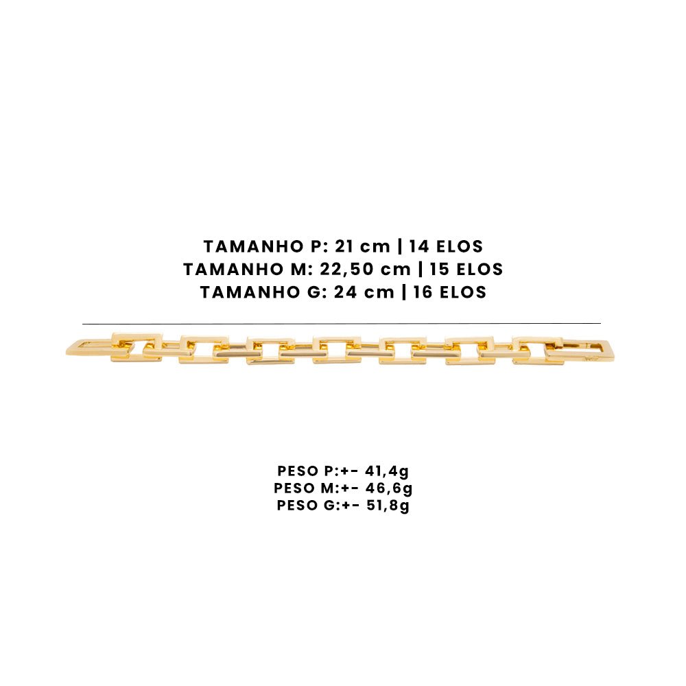 Pulseira Chain Rock | Prata com Ouro Amarelo 18K - Jack Vartanian - Correntes E Chains