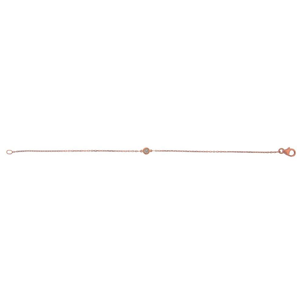 Pulseira Clássico De Ouro Rosa 18K E Safira - Jack Vartanian - Charm