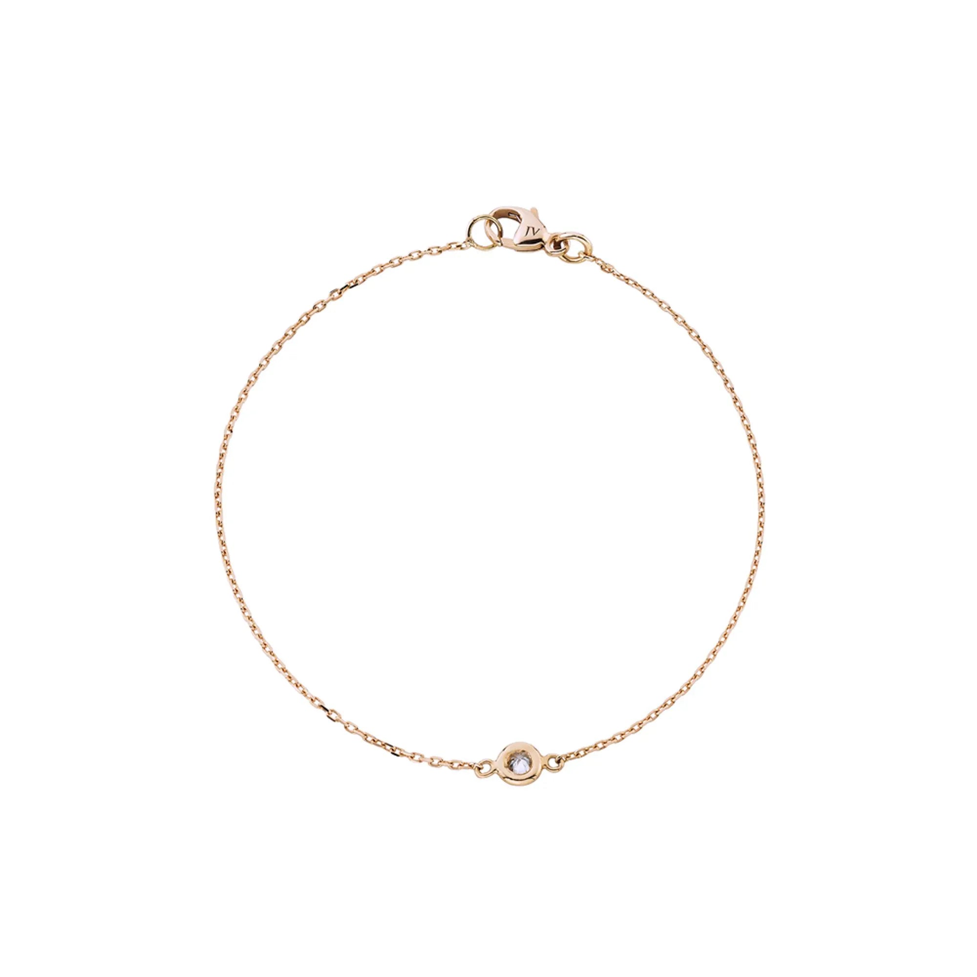 Pulseira Clássico De Ouro Rosa 18K E Safira - Jack Vartanian - Charm