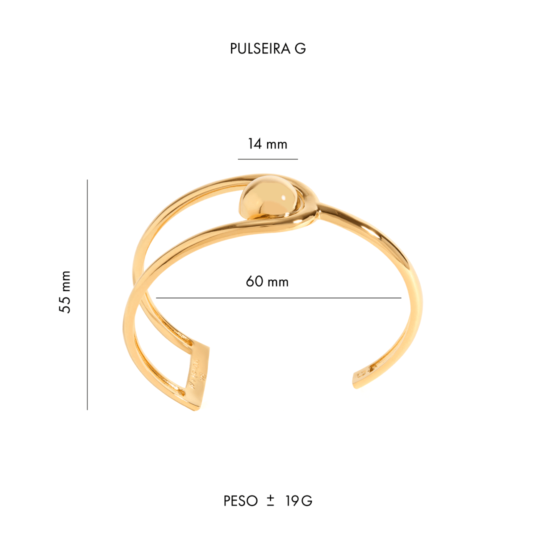 PULSEIRA ESFERA JV LOLITTA | PRATA COM OURO AMARELO 18K - Jack Vartanian -