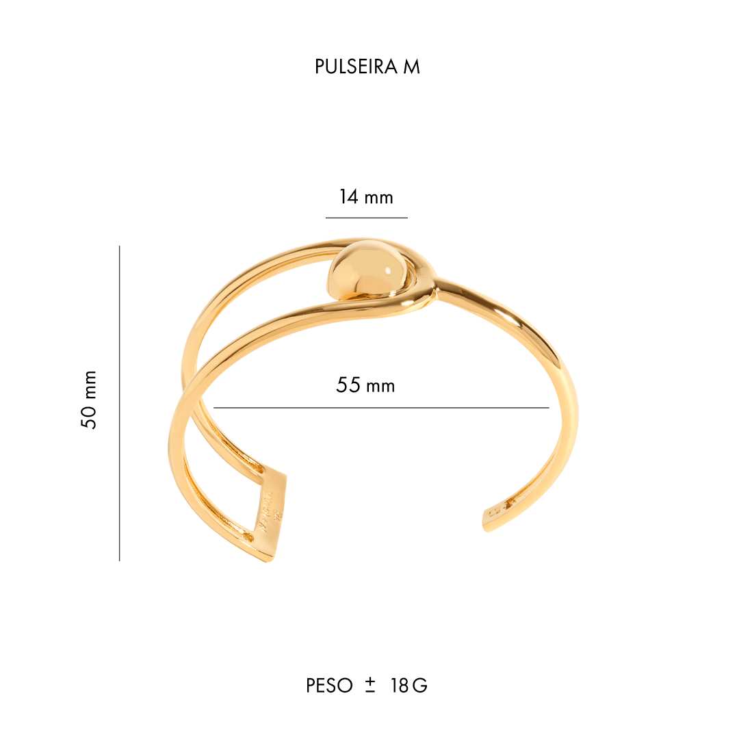 PULSEIRA ESFERA JV LOLITTA | PRATA COM OURO AMARELO 18K - Jack Vartanian -