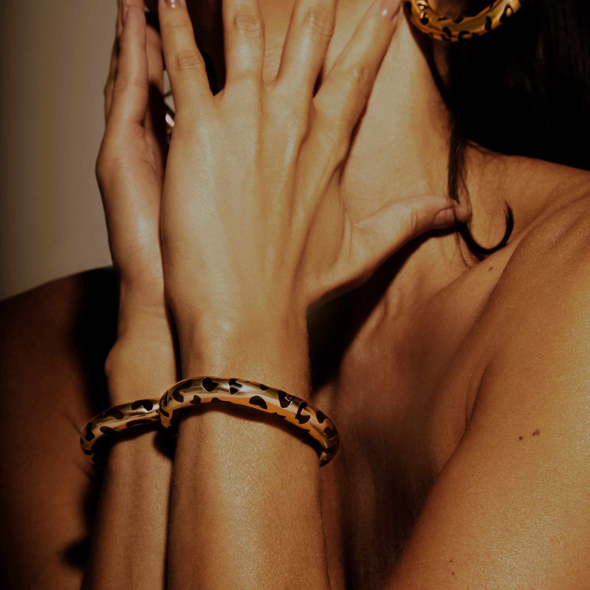 Pulseira Leopardo De Prata Com Ouro Amarelo - Jack Vartanian - Bracelete