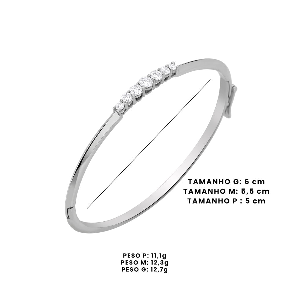 Pulseira Rock Star De Ouro Branco 18K E Diamante - Jack Vartanian - Bracelete