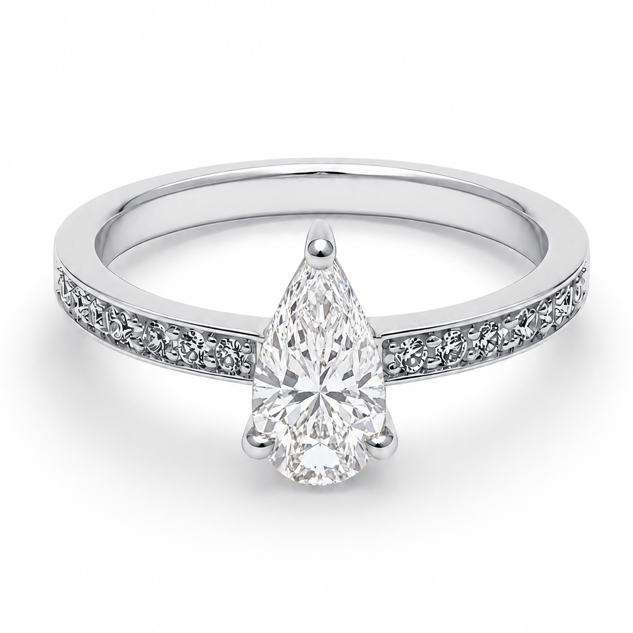 Anel LifeStyle | Ouro Branco 18K com Diamantes