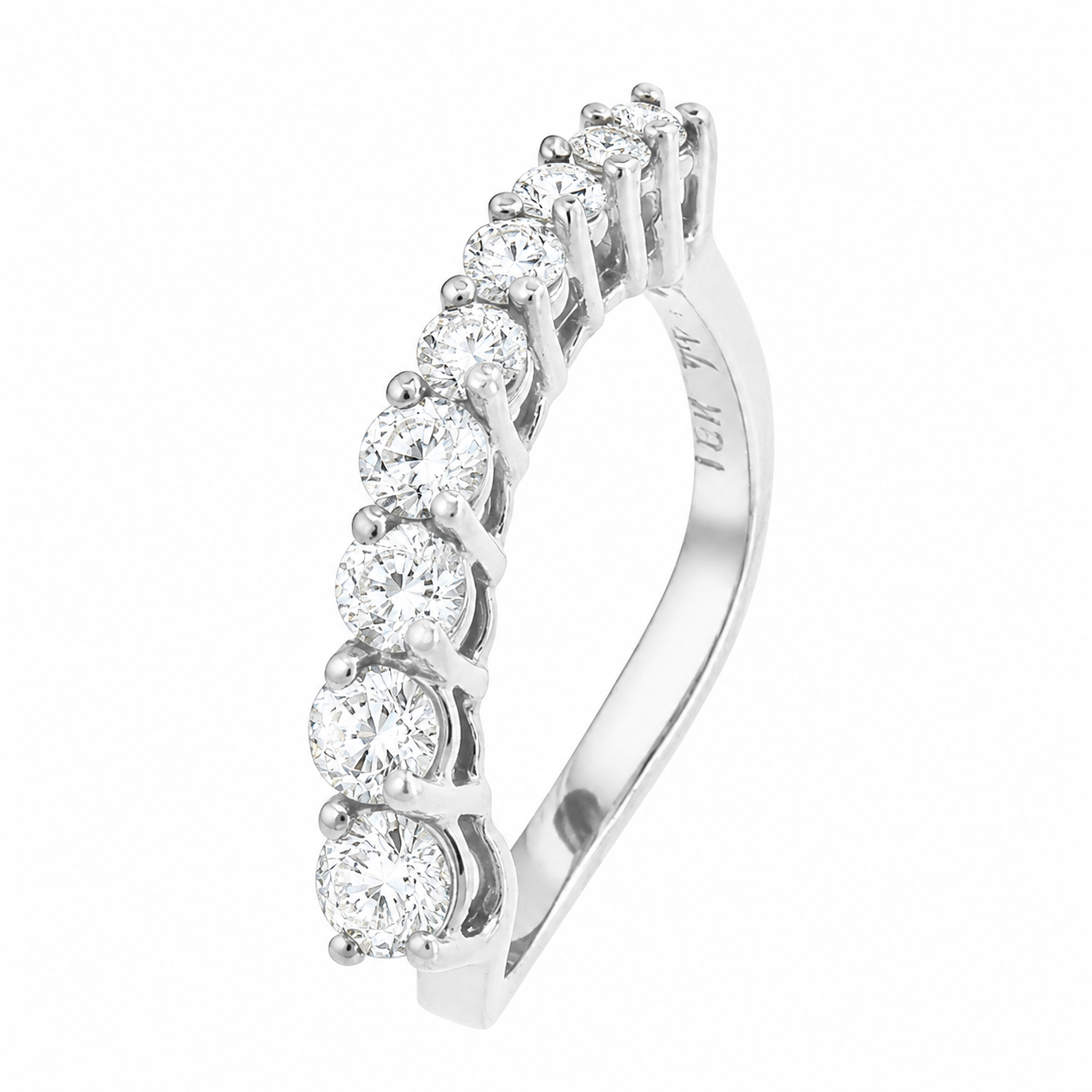 Anel Universo Cometa | Ouro Branco 18K com Ródio Negro e Diamantes